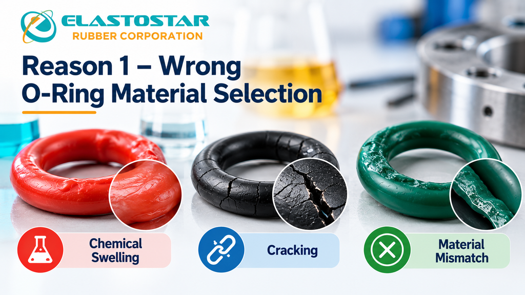 Reason 1 – wrong o-ring material selection